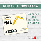 Esta manualidad de Huella de Mano y Pie para el Día del Padre es perfecta para el Papá Constructor que adora los regalos hechos con las huellitas de su pequeño: ¡crecen tan rápido!