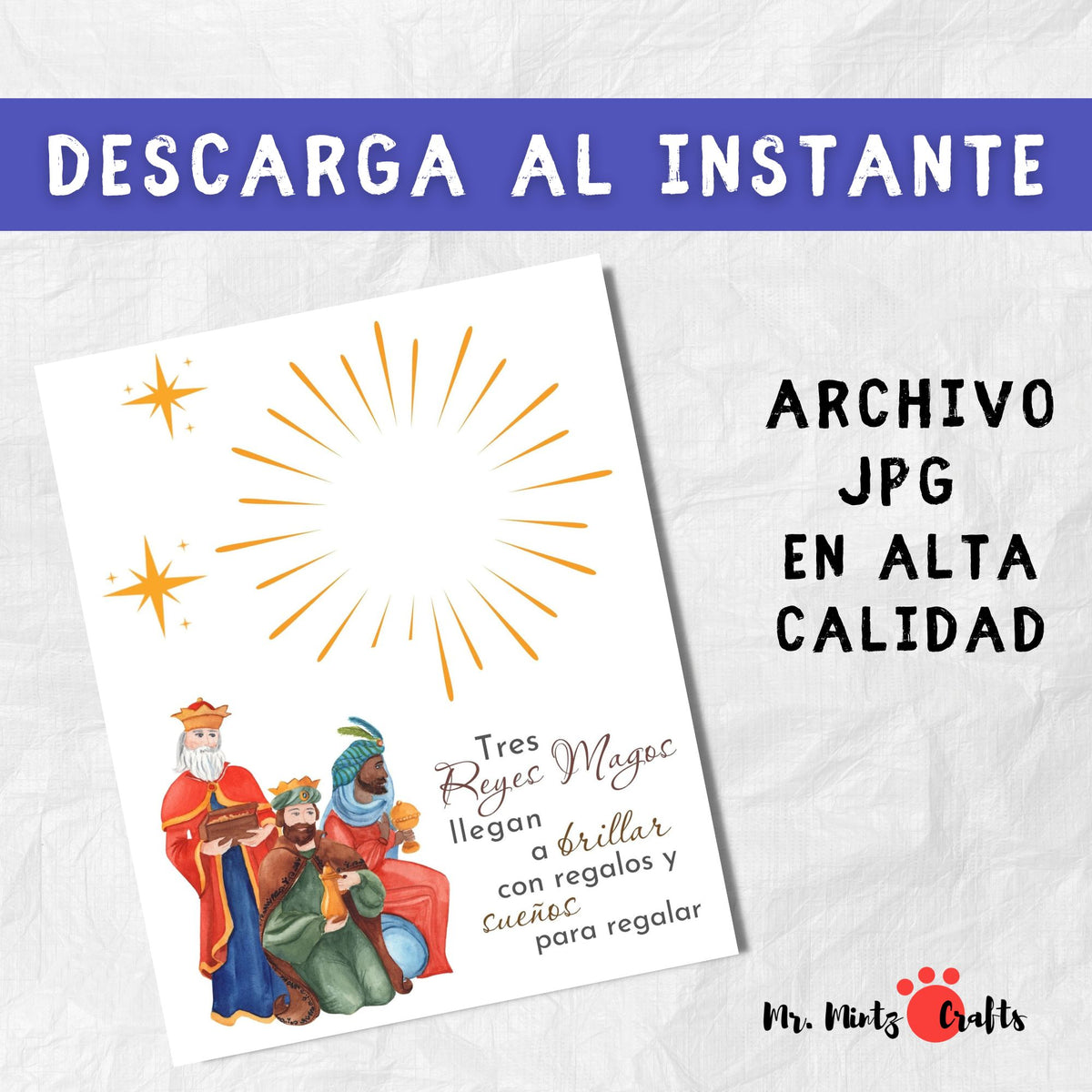 Craft de Huella para Día de Reyes - Three Kings Day Craft for Spanish ...