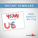 Fourth of July handprint activity for toddlers and preschoolers. DIY USA craft featuring handprint and American flag letters for Independence Day celebration.