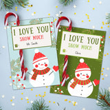 Snowman Candy Cane printable cards that you can give away as gifts. They are also perfect for witnessing at Christmas time! They also make great party favors!