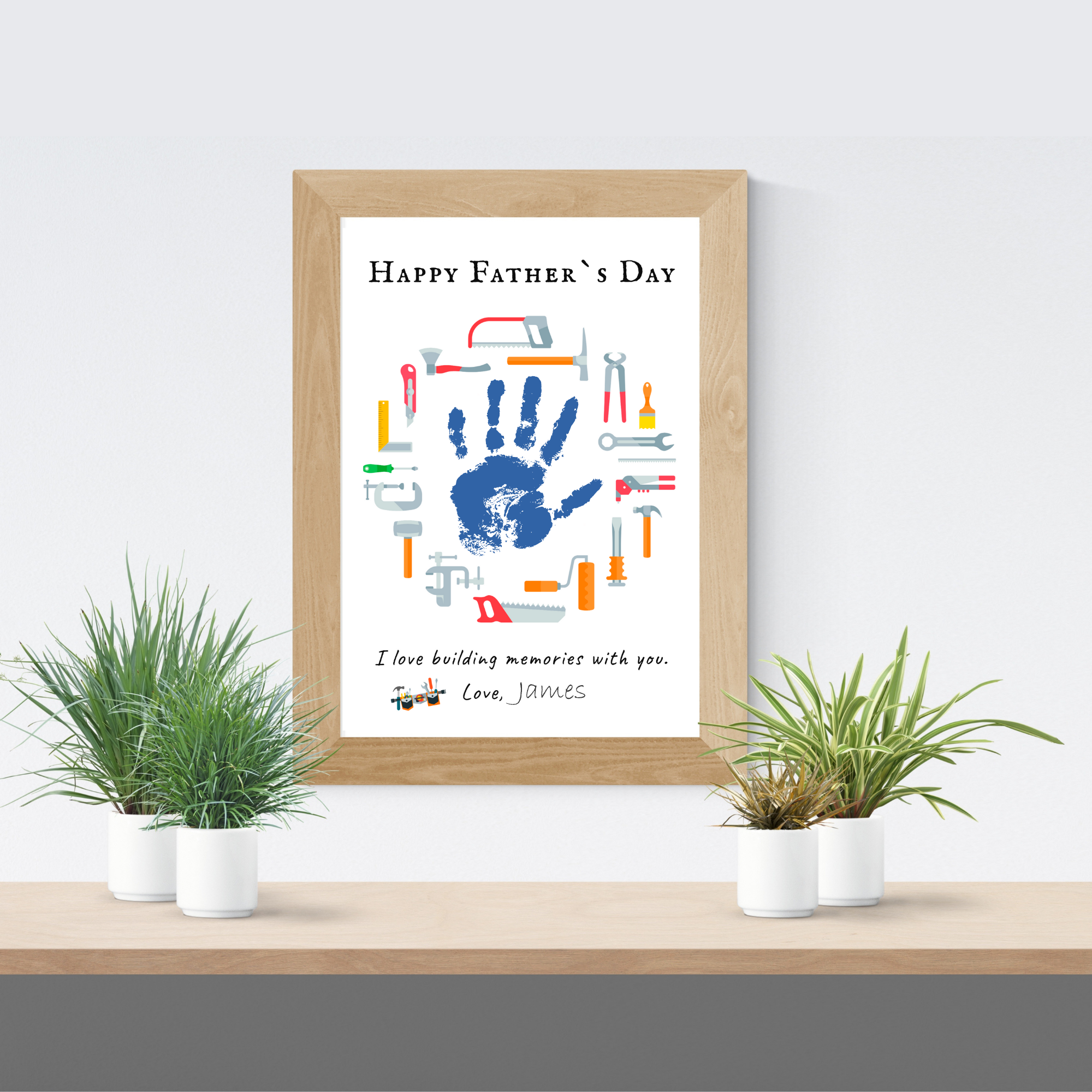 Team Daddy - baseball - Father's Day - Handprint Art - printable - keepsake