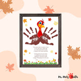 Are you looking for a fun Thanksgiving art project to work on with the kids this year? Download this turkey handprint art and create great memories for your kids! Sign your name on the bottom of the poem and it's ready to be gifted!