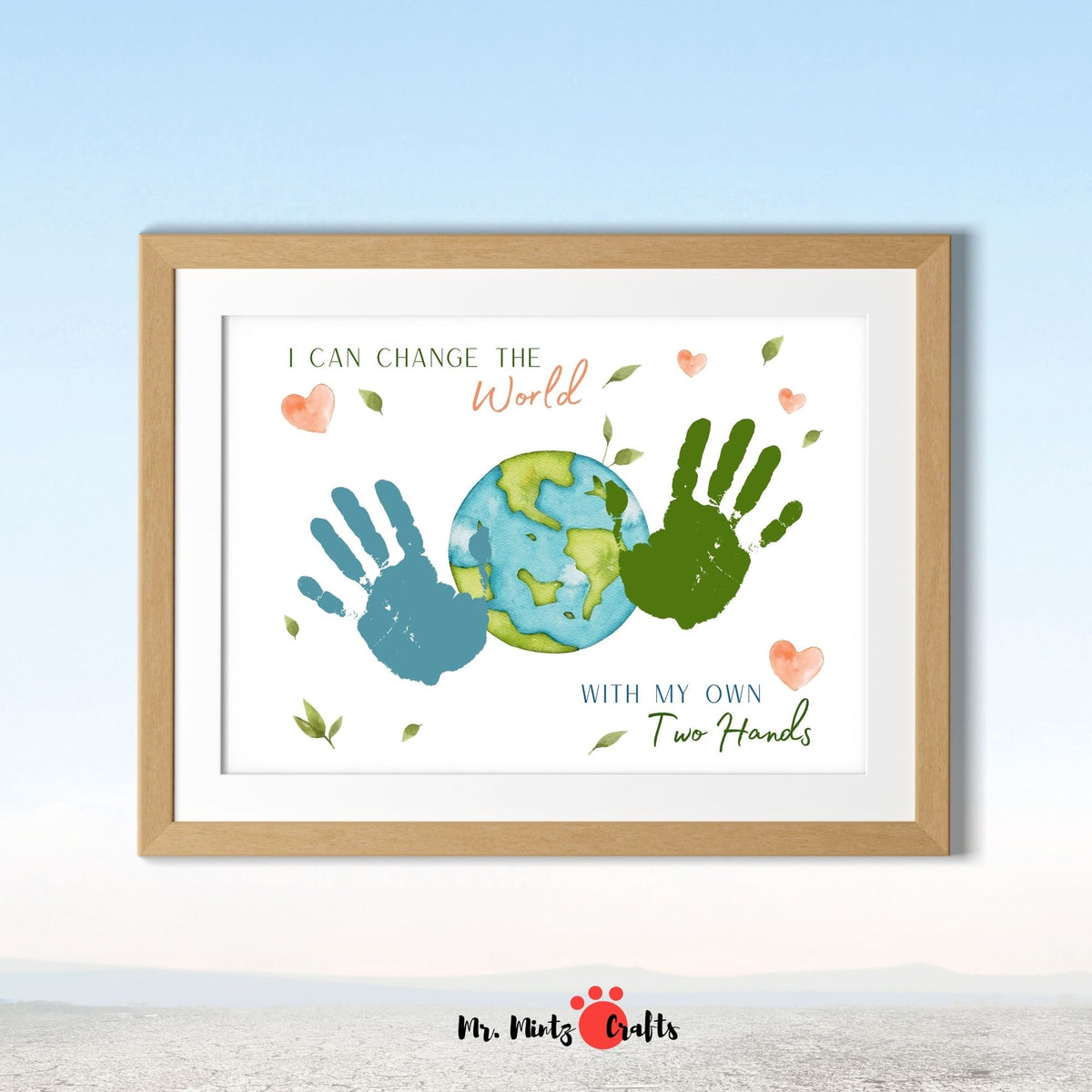 世界にただ１つ　one in the world  handmade 手書き Earth Day Handprint Craft – Mr. Mintz: Easy Crafts and Activities