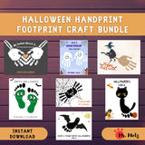 Looking for a spooky activity to do with the kids? Then check out these awesome Halloween handprint and footprint crafts!
