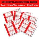 Need some fresh ideas for giving Christmas gifts to kids? These cute coupon books allow you to create the perfect gift, customized by you for each recipient. Download this Christmas coupon book and get 24 unique pre-filled coupons as well as 6 blank ones for custom coupons. Merry Christmas!!!