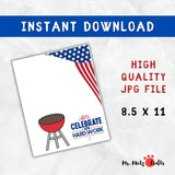 Celebrate Labor Day with a patriotic handprint BBQ craft, featuring a red handprint as BBQ smoke and the American flag. Perfect for kids’ holiday art projects.