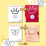 Printable Mother’s Day silhouette art activity for kids. Children use chalk or pastels to shade around the cutout and reveal a glowing image of a mother and child — a perfect handmade classroom or at-home gift for moms and grandmas.