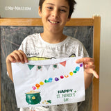 St. Patrick's Day is coming up, and it's time to get creative! This sweet and simple project to do with your kids for St. Patrick's Day. This Pot of Gold Fingerprint Art makes the perfect card for parents, grandparents and loved ones!