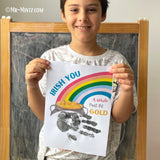 St. Patrick's Day is coming up, and it's time to get creative! This sweet and simple project to do with your kids for St. Patrick's Day. This Pot of Gold Handprint Art makes the perfect card for parents, grandparents and loved ones!