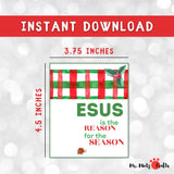 Jesus is the Reason for the Season Candy Cane printable cards with poem that you can give away as gifts. They are also perfect for witnessing at Christmas time! They also make great party favors!