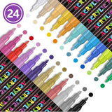 Acrylic Paint Pens for Rock Painting / 0.7mm / 12 and 24 Colors