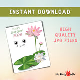 Personalised Leap Year handprint art, perfect for a Leap Day baby birthday card, celebrating February 29th with a cheerful frog design, ready to print.