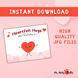 Valentine’s Day handprint craft with a cute heart design and handprint hugs for kids.