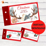 Need some fresh ideas for giving Christmas gifts to kids? These cute coupon books allow you to create the perfect gift, customized by you for each recipient. Download this Christmas coupon book and get 24 unique pre-filled coupons as well as 6 blank ones for custom coupons. Merry Christmas!!!