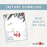 Cardinal Handprint Craft for kids featuring a red bird design and ‘Seasons Tweetings’ message, perfect for winter keepsakes and art projects.