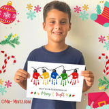 Downloadable Hanukkah craft featuring a dove template for children to add handprint wings, inscribed with 'Happy Hanukkah' and 'Wishing Peace and Light'.