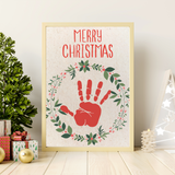 If you’re looking for a personalized Christmas gift your kids can make, try these handprint craft! This Merry Christmas handprint keepsake is perfect to use as a Christmas card made by the kids for family and friends.