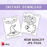 Perfect for preschool Halloween activities, cutting, tracing, and coloring fun. Great for classroom projects and family crafts.
