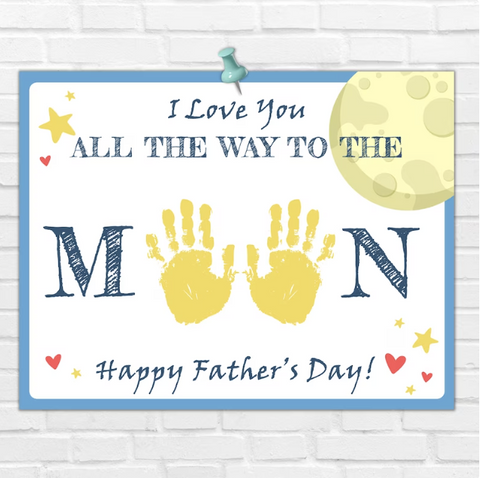  I think it's so special when kids make homemade cards for loved ones. This Love You to the Moon and Back card is perfect for Father's Day
