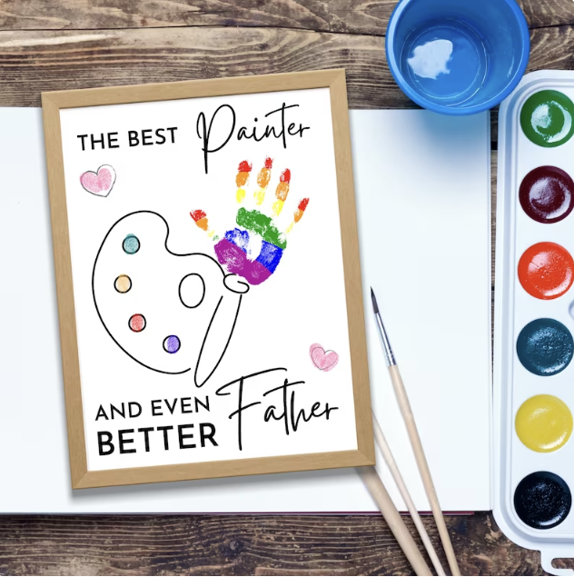 Handprint Gift for Painter Dad – Mintz: Easy Crafts and