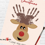 If you’re looking for a personalized Christmas gift your kids can make, try these handprint craft! This Christmas Handprint Craft is the perfect gift to send home to the parents for the holidays.
