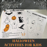 Make these Halloween Finger Puppets including Jack’O Lanterns, skeleton, bat, black cat, witch hat, ghost. You will be able to make these simple crafts with these printable templates.