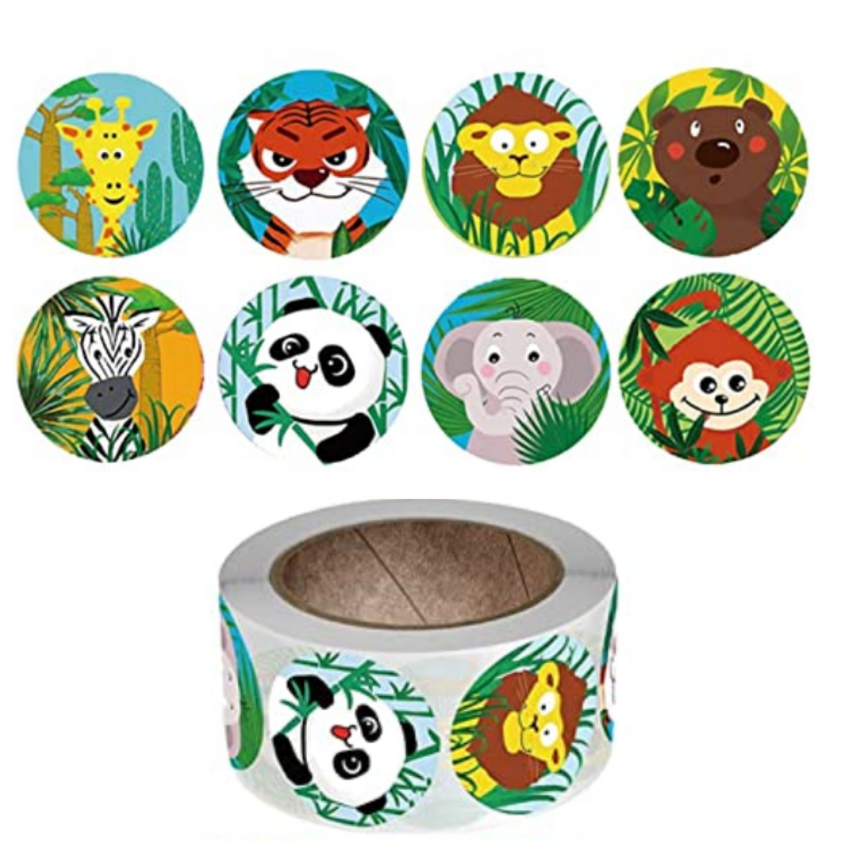 Cute Zoo Animal Sticker (500Pcs Per Roll) – Mr. Mintz Crafts