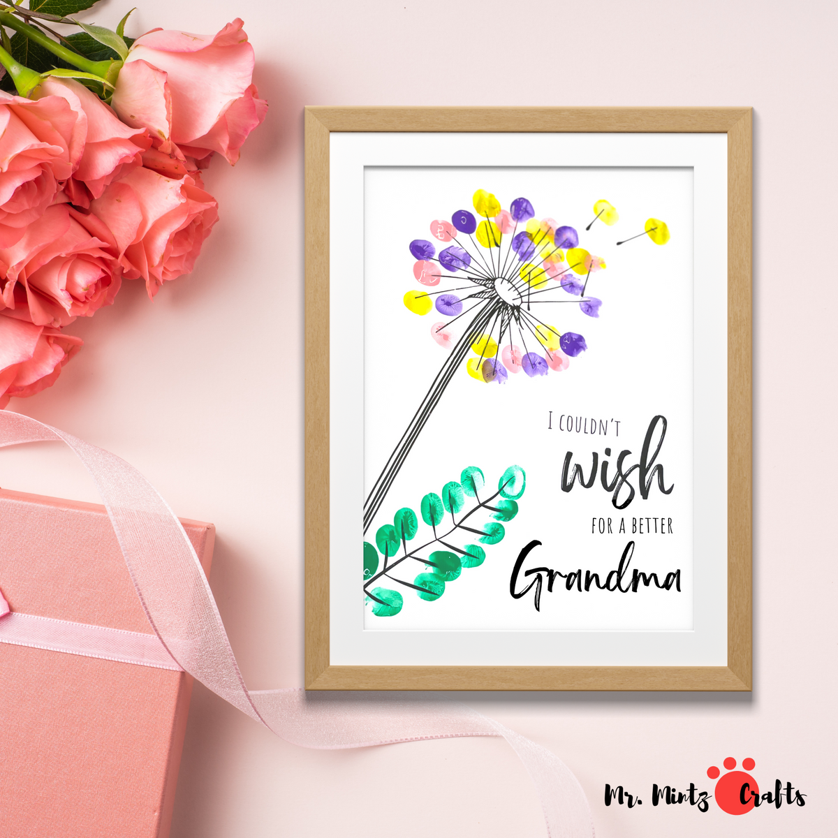 Grandma Gift, Gifts for Grandma From Grandkids, Nana Gift, DIY Gift From  Kids, Handprint Art, Mother's Day Gift, Flower Handprint Keepsake (Instant  Download) 