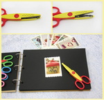Kids can create fun designs with these safety scissors!  Children Safety Scissors offer round tips and plastic blades that can only cut paper and card, you don't have to worry about your kids cutting their fingers or hair.