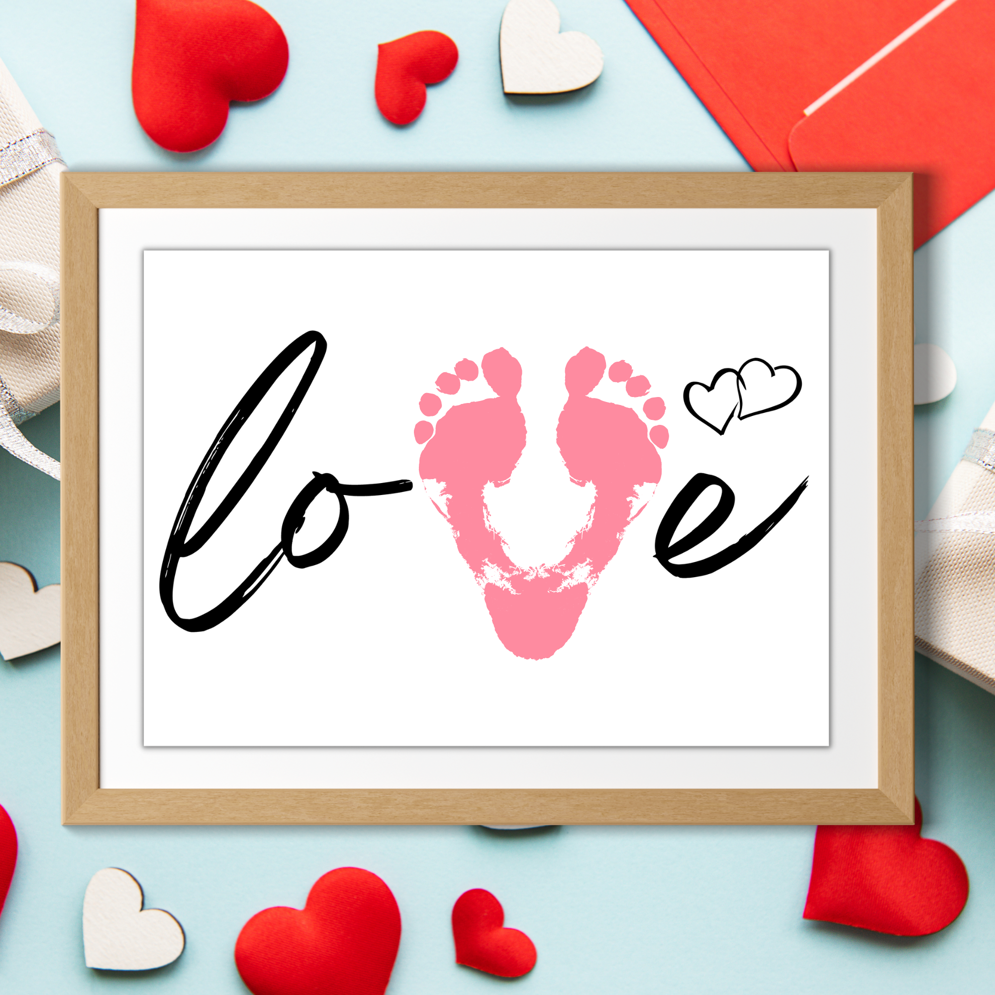 Love Footprint Valentine's Day Card – Mr. Mintz: Easy Crafts and