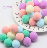 Warm color Pom Poms for Crafts. Assorted Size