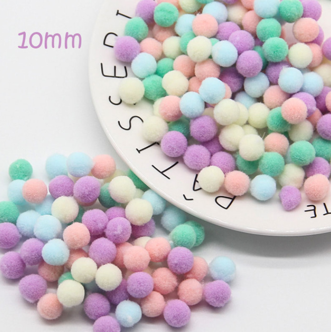 1000 Pcs 10mm Pom Poms Assorted Fluffy Mini Pom Poms For Crafts