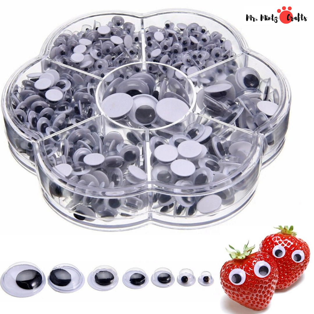 JESOT Googly Eyes for Crafts,Plastic, 700 PCS Craft Eyes with Seven  Different Sizes ,Made of High Quality Plastic ,Perfect for DIY