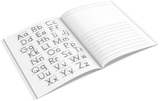 Story paper pages with a blank picture space on the top half and primary ruled lines on the bottom half of the page. The dotted midline and thick baseline make handwriting practice easier for kids in preschool and elementary school learning how to write.