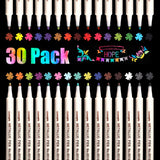 20 and 30 Colors Paint Marker Pens for Rock Painting, Metal, Ceramic, Glass, Wood, Canvas Painting, Professional Medium Tip, Non-toxic, No Odor, Quickly Dry, Long Lasting, Water Resistant.