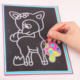 Scratch Art Set, 10 Piece Rainbow Magic Scratch Paper for Kids