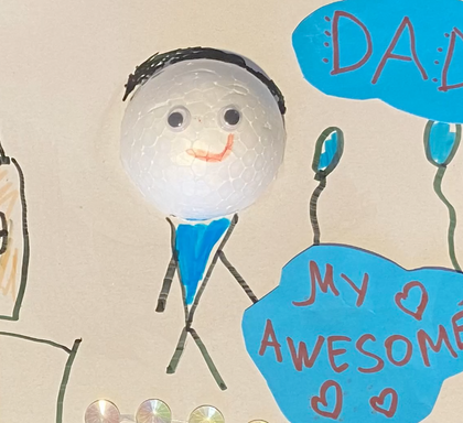 Colorful Father’s Day handprint craft idea for kids — printable DIY card and handmade gift project for preschool and kindergarten children to make for Dad or Grandpa.