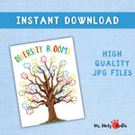 Printable autism awareness handprint craft for kids featuring a rainbow heart, colorful puzzle pieces, and handprint space. Designed for preschool, kindergarten, and special education classrooms. Encourages acceptance, love, and understanding during Autism Awareness Month. Perfect for sensory and inclusive classroom crafts and emotional learning.