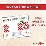 2025 New Year handprint craft featuring a colorful handprint, festive design, and personalization.