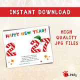 2027 New Year handprint craft featuring a colorful handprint, festive design, and personalization.