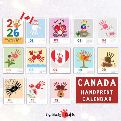 This 2026 handprint calendar makes the perfect gift and keepsake item for parents that they will treasure for years to come. This Printable Handprint Memory book template is perfect for your toddler or preschoolers.