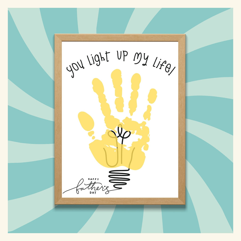 Electrician Father’s Day Gift from Kids “You Light Up My Life” Handprint Craft