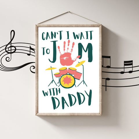 You Rock Dad Father's Day Handprint Craft Template Quick and Easy Craft that makes a great gift! 