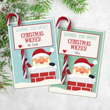 Santa Claus Candy Cane printable cards with poem that you can give away as gifts. They are also perfect for witnessing at Christmas time! They also make great party favors!