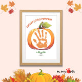 Cutest Little Pumpkin Handprint Craft for kids with a large pumpkin and ‘In the Patch 2024’ text.