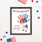 Add whimsy to your 4th of July with our Gnome Handprint Craft. Kids create an adorable gnome holding balloons using their handprints. Perfect for decorations or gifts, its a delightful way to celebrate the holiday!