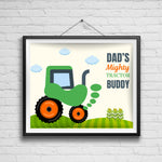 Create a special Father’s Day gift with our “Dad’s Mighty Tractor Buddy” handprint art craft. This printable template features a tractor design that children can personalize with their footprint, making it a perfect keepsake for farmer dads. Ideal for kids and toddlers.