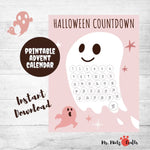 How many days until Halloween? Let the kids countdown the days with this free printable Halloween ghost calendar!