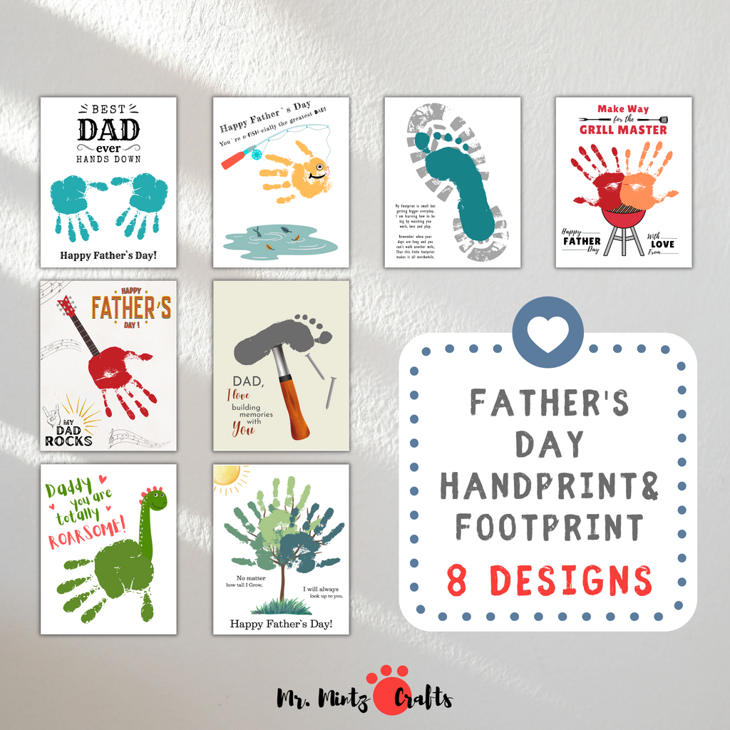 Fingerprint father's best sale day card