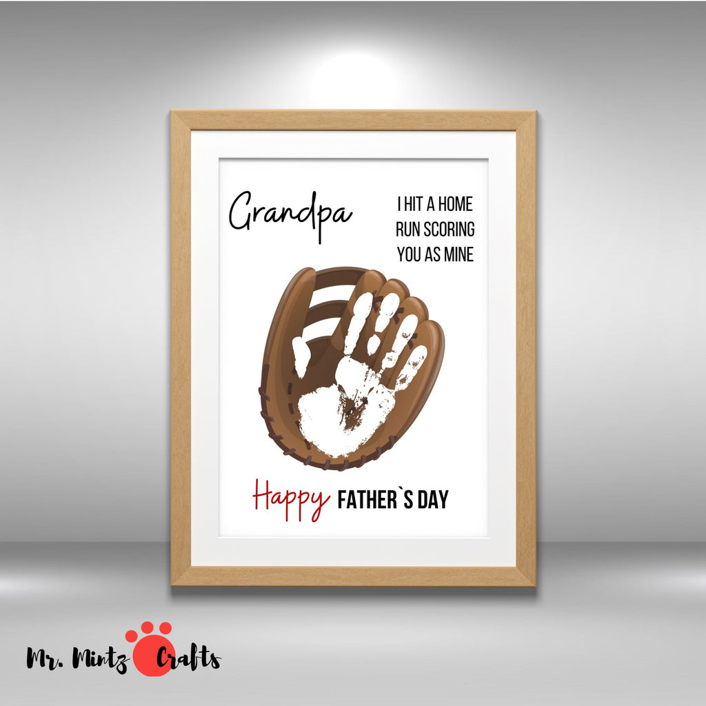 Father's Day Baseball Handprint Craft – Mintz: Easy Crafts and